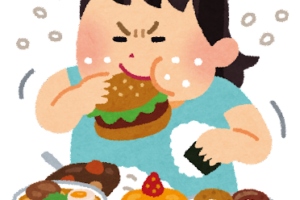 やけ食いのイラスト