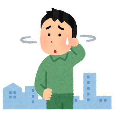 道に迷った人のイラスト（男性）